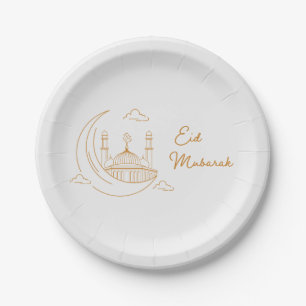 Moderne id Mubarak Happy Eid Papieren Bordje