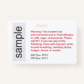 Moderne identificatie van aangepaste school badge (Achterkant)