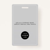 Moderne identiteitskaart bedrijfs bedrijf logo QR  Badge (Achterkant)