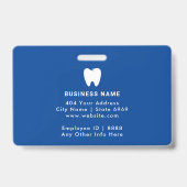 Moderne identiteitskaart | Dentis Logo Photo Busin Badge (Achterkant)