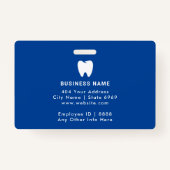 Moderne identiteitskaart | Dentis Logo Photo Busin Badge (Achterkant)