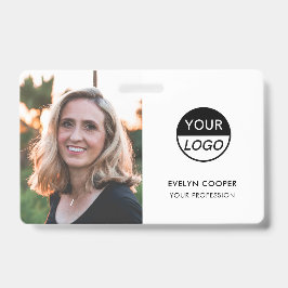Moderne identiteitskaart | Logo Foto Business Empl Badge