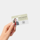 Moderne identiteitskaart | Logo Foto Business Empl Badge (Handheld)