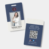 Moderne identiteitskaart | Minimale bedrijfsmedewe Badge (Voor- en achterkant)