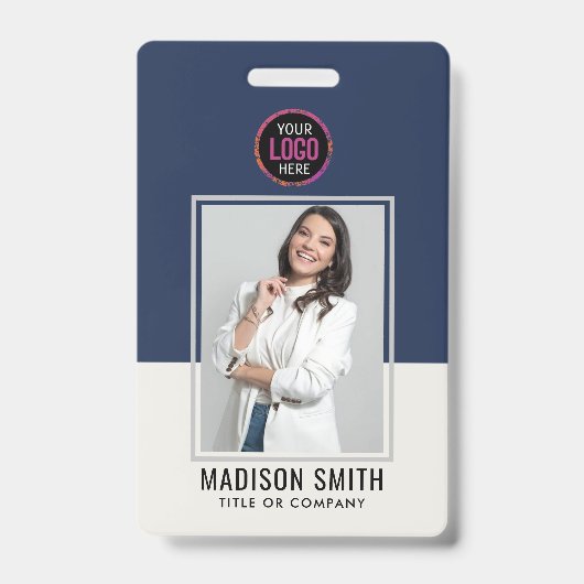 Moderne identiteitskaart | Minimale bedrijfsmedewe Badge (Voorzijde)
