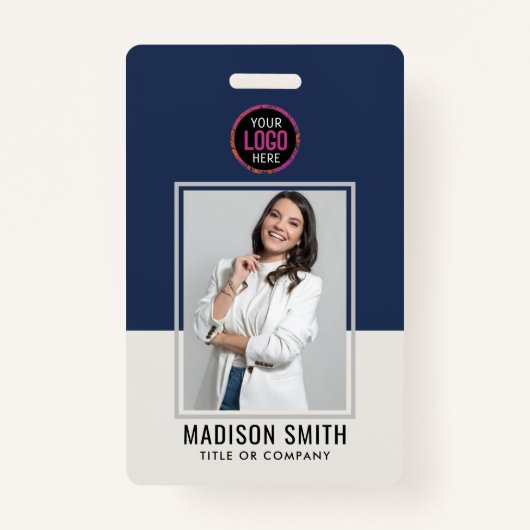 Moderne identiteitskaart | Minimale bedrijfsmedewe Badge (Voorkant)