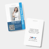 Moderne identiteitskaart | Minimale bedrijfsmedewe Badge (Voor- en achterkant)