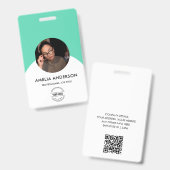 Moderne identiteitskaart | Minimale bedrijfsmedewe Badge (Front & Back)
