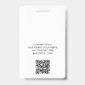 Moderne identiteitskaart | Minimale bedrijfsmedewe Badge (Back)