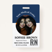 Moderne identiteitskaart | Minimale QR voor zakeli Badge (Voorkant)