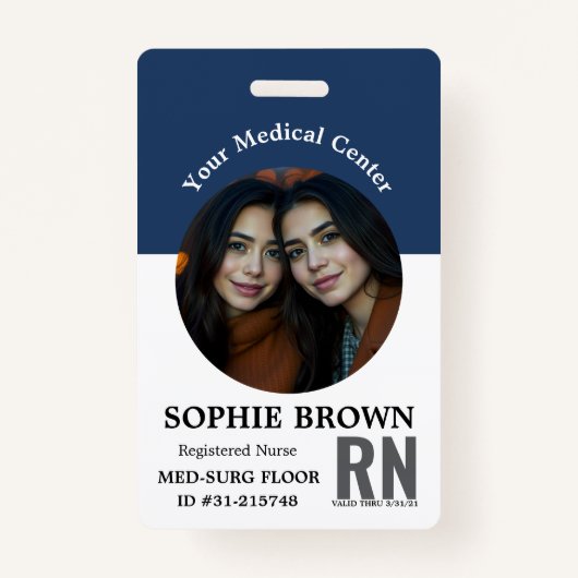 Moderne identiteitskaart | Minimale QR voor zakeli Badge (Voorkant)