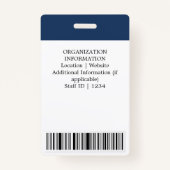 Moderne identiteitskaart | Minimale QR voor zakeli Badge (Achterkant)