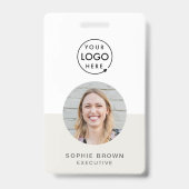 Moderne identiteitskaart | Minimale QR voor zakeli Badge (Front)