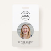 Moderne identiteitskaart | Minimale QR voor zakeli Badge (Voorkant)