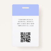 Moderne identiteitskaart | Minimale QR voor zakeli Badge (Achterkant)