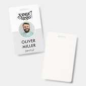 Moderne identiteitskaart Minimalistisch bedrijf we Badge (Voor- en achterkant)
