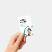 Moderne identiteitskaart Minimalistisch groen pers Badge (Handheld)