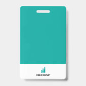 Moderne identiteitskaart Minimalistisch groen pers Badge (Achterkant)