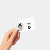 Moderne identiteitskaart Minimalistisch QR-rond fo Badge (Handheld)
