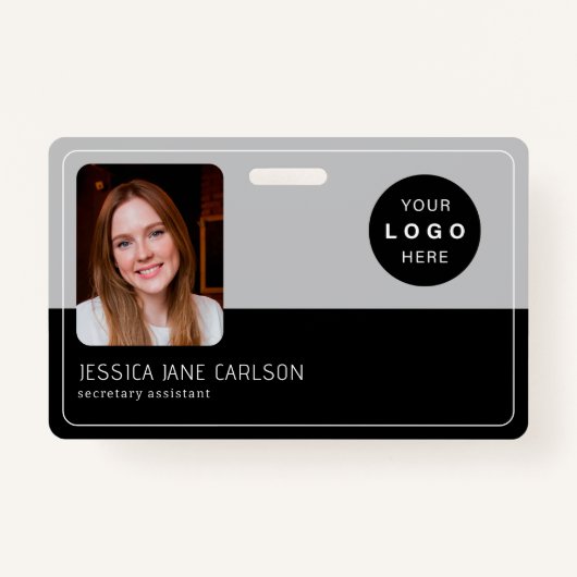 Moderne identiteitskaart van het kaartenbedrijf de badge (Voorkant)