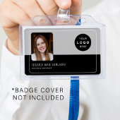 Moderne identiteitskaart van het kaartenbedrijf de badge