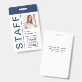 Moderne identiteitskaart voor het Personeel van he Badge (Voor- en achterkant)