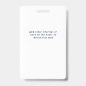 Moderne identiteitskaart voor het Personeel van he Badge (Achterkant)