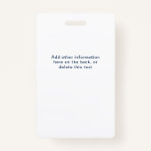 Moderne identiteitskaart voor het Personeel van he Badge (Achterkant)