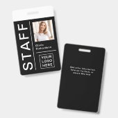 Moderne identiteitskaart voor het Personeel van he Badge (Voor- en achterkant)