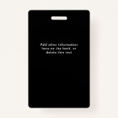 Moderne identiteitskaart voor het Personeel van he Badge (Achterkant)