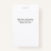 Moderne identiteitskaart voor het Personeel van he Badge (Achterkant)