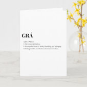 Moderne Ierse Grá Liefde Betekenis Kaart (Gele Bloem)