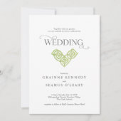 Moderne Ierse Keltische Knoop Alles-in-één Trouwka Kaart (Voorkant)