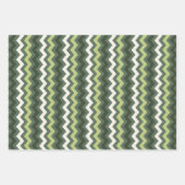 Moderne Ierse Klaverlijnen in Groene set van 3 Inpakpapier Vel (Voorkant 3)