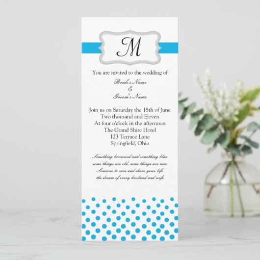 Moderne iets blauw kaart (Staand voorkant)