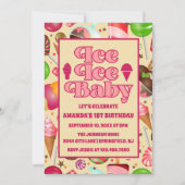 Moderne ijsijsberen eerste verjaardag kaart (Voorkant)