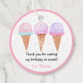 Moderne ijsklok op kermisdag bedankjes labels (Voorkant)