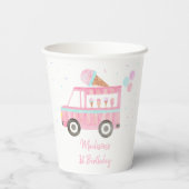 Moderne ijsklok op kermisdag papieren bekers (Achterkant)