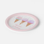 Moderne ijsklok op kermisdag papieren bordje (Gekanteld)