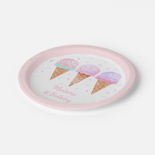 Moderne ijsklok op kermisdag papieren bordje (Gekanteld)