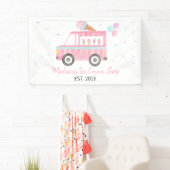 Moderne ijsklok op kermisdag spandoek (Insitu)