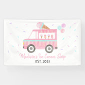 Moderne ijsklok op kermisdag spandoek (Horizontaal)