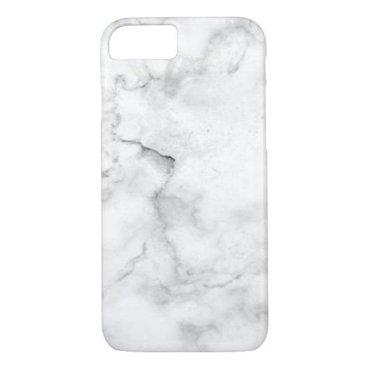 moderne ijskoude witte en zwarte marmer Case-Mate iPhone case (Achterkant)