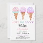 Moderne ijsroom hier is de Scoop Birthday Kaart (Voorkant)