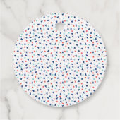 Moderne ijsroom in blauw en roze bedankjes labels (Achterkant)