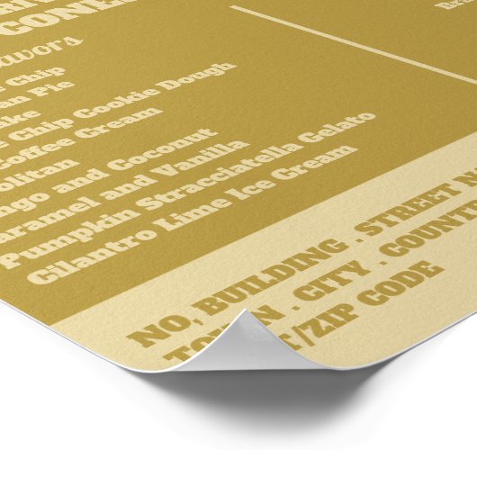 Moderne ijssalon Adverteren Poster (Hoek)