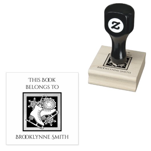 Moderne ijsschaatsen Dit boek behoort tot de boekp Rubberstempel (Gestempeld)