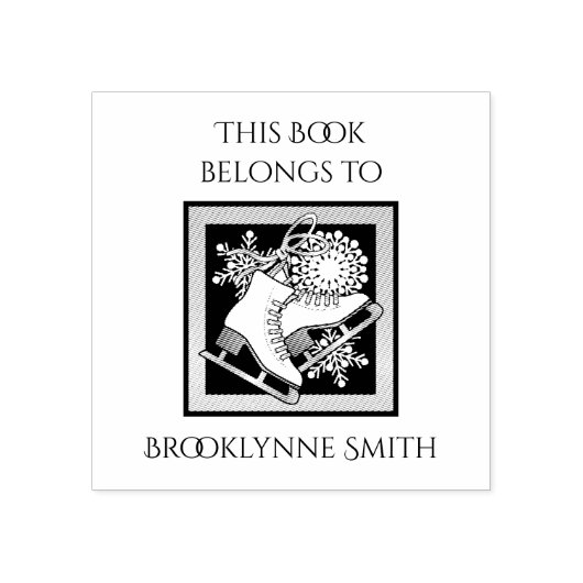 Moderne ijsschaatsen Dit boek behoort tot de boekp Rubberstempel (Afrduk)