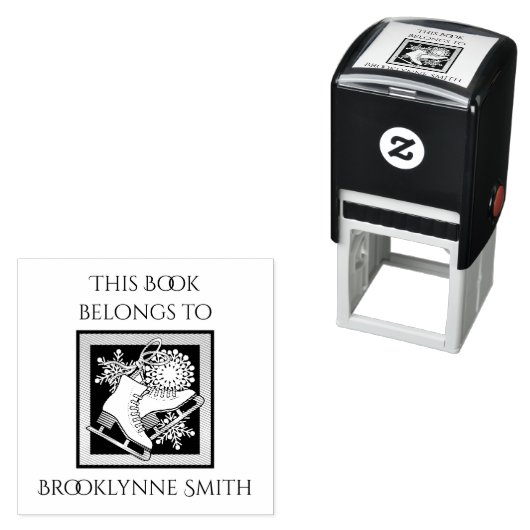 Moderne IJsschaatsen Dit Boek Is Van Ex Libris Zelfinktende Stempel (In situ)