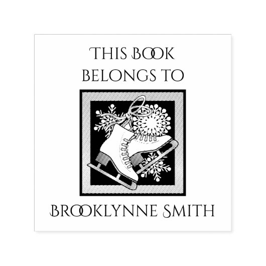 Moderne IJsschaatsen Dit Boek Is Van Ex Libris Zelfinktende Stempel (Design)